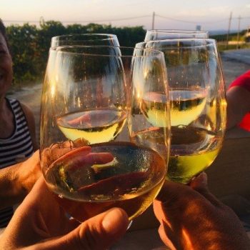 Calici di vino bianco