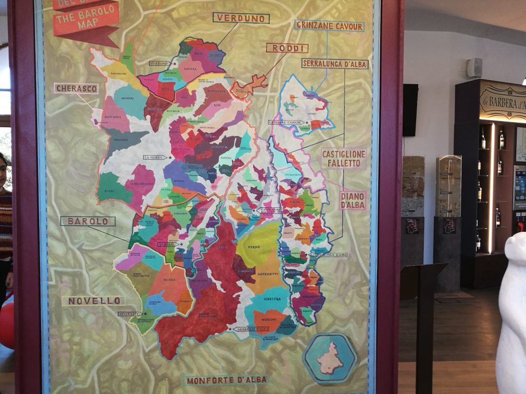 Mappa zone del Barolo docg