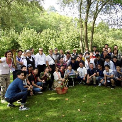 Corporate party with picnic and outdoor concert