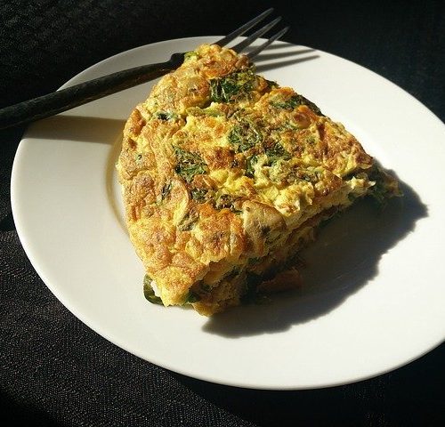 Frittata di spinaci Frittata con gli spinaci
