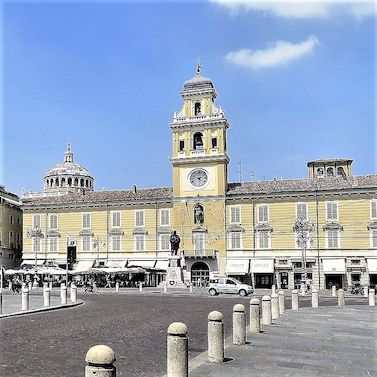 Parma-Northern-Italy Parma, a central square